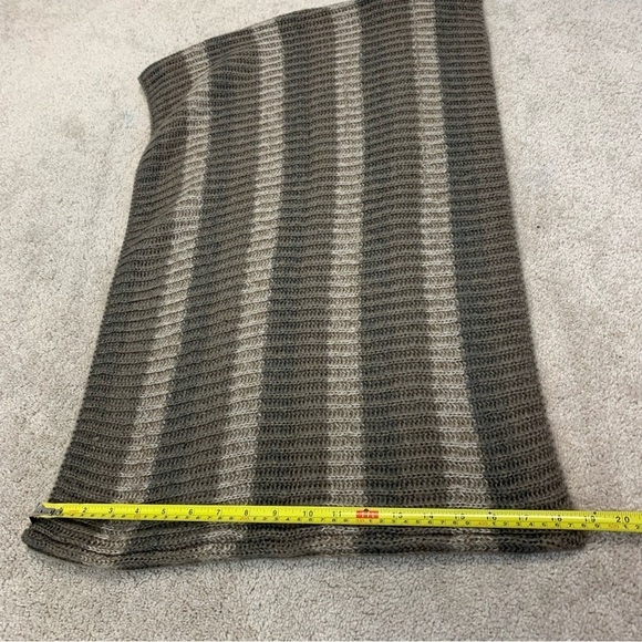 Tan brown beige taupe striped infinity scarf soft fall winter - Picture 4 of 6